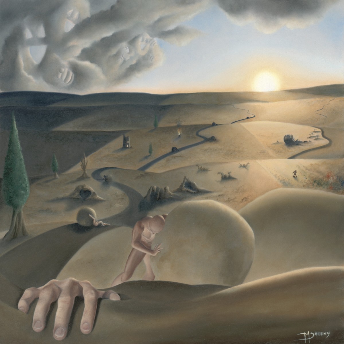 The Gods Laughing At Sisyphus Again by Mark Sheeky