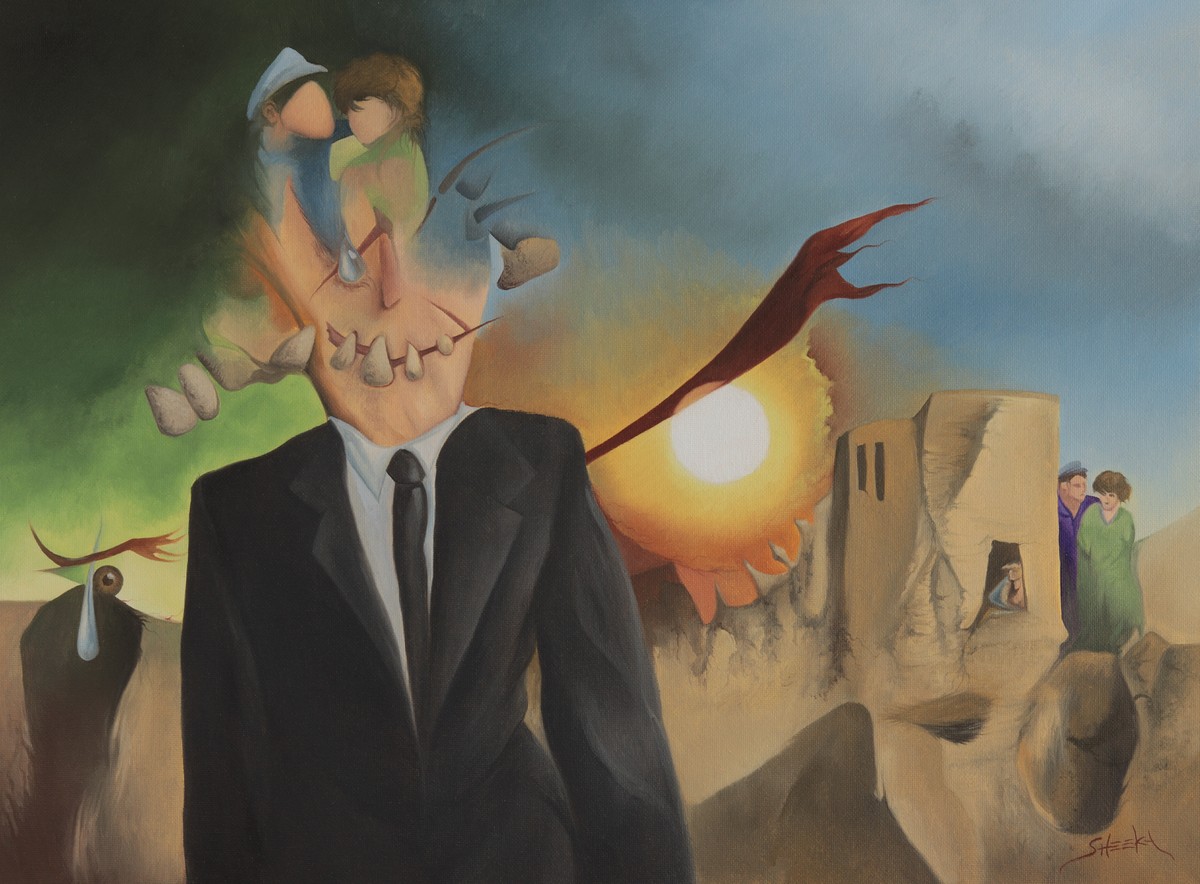 Man On The Edge Of Emotion by Mark Sheeky