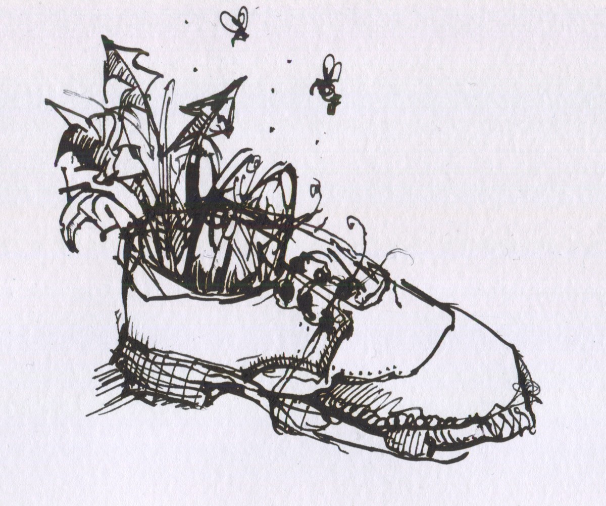 Plant Herbs In Your Dead Shoes by Mark Sheeky