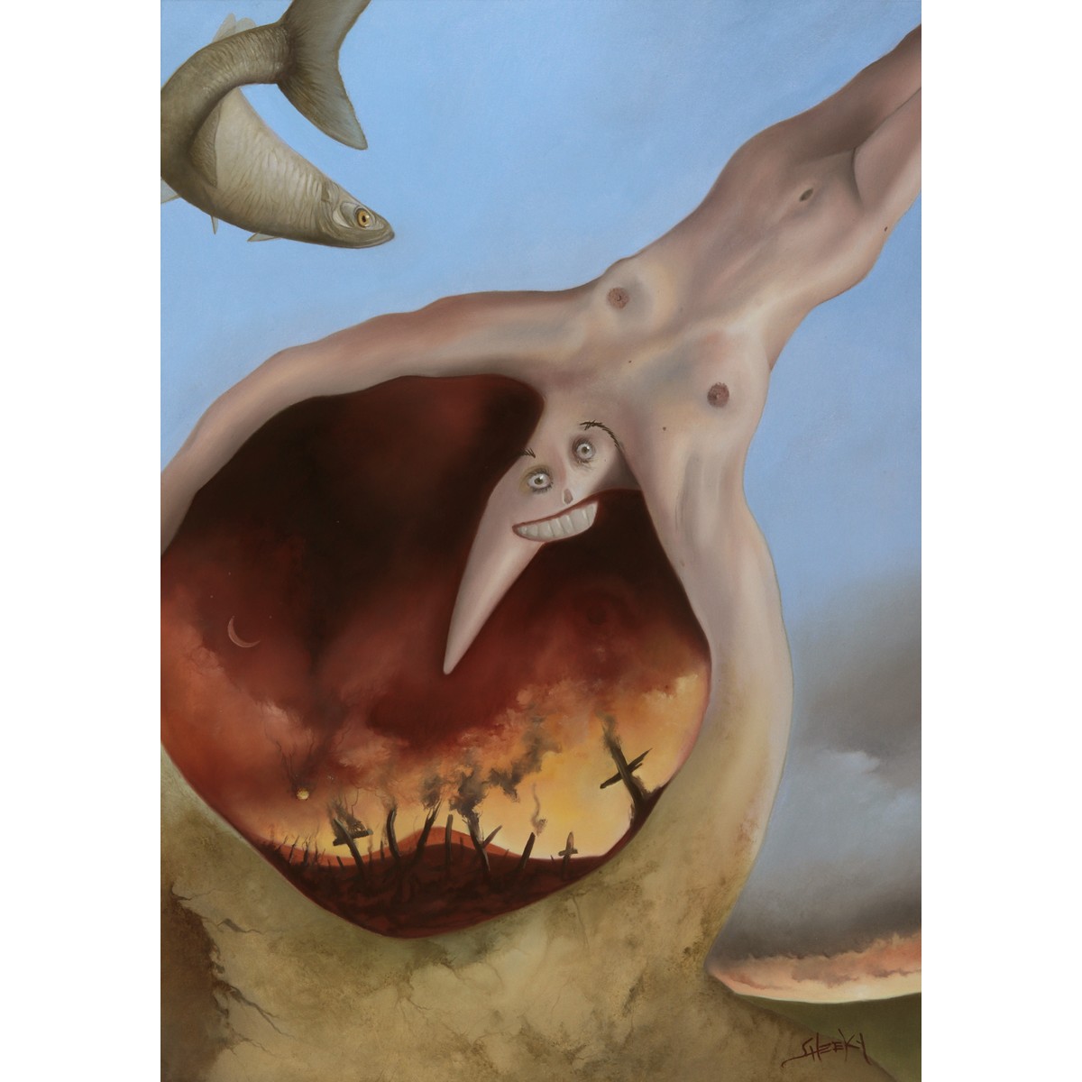 Masochistic Gaia Toying With Humanity by Mark Sheeky