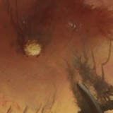 Detail from Masochistic Gaia Toying With Humanity by Mark Sheeky