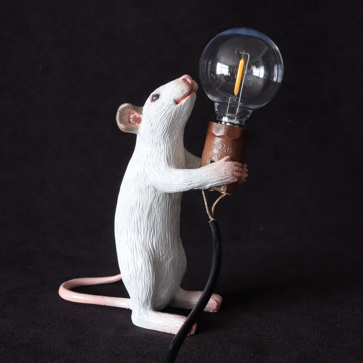 White Mouse Lamp by Mark Sheeky