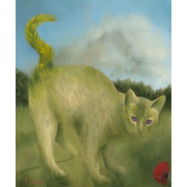 Cat Lost In The Grass by Mark Sheeky