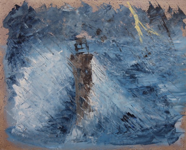 Lighthouse Lost In The Storm by Mark Sheeky